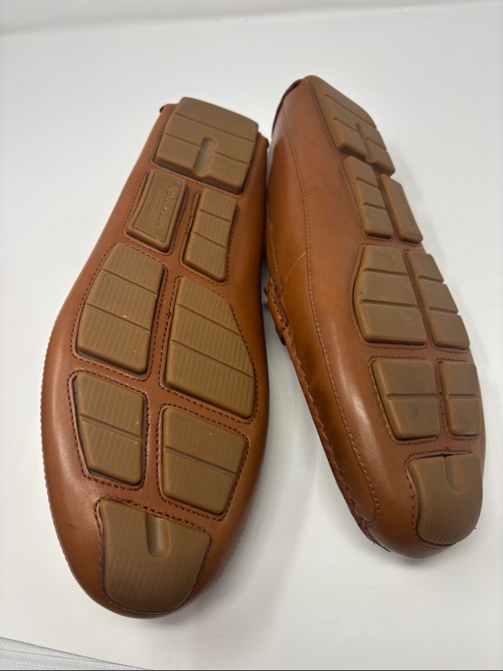Cole Haan | 10.5 M Men's Brown Leather Slip-On Driving Loafers - Picture 7 of 8